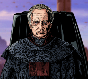 PALPATINE APPEARS ON THE HOLONET.