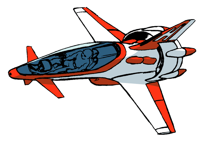 A SINGLE-SEAT AERO-TECH TFJ-21 FAN RACER.