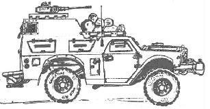 An RDF Gun Jeep on patrol on Garuda; Date unknown