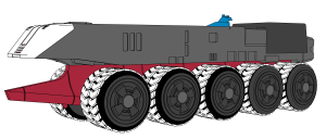 AN EARLY PLANETMASTER-CLASS ASSAULT SHUTTLE.